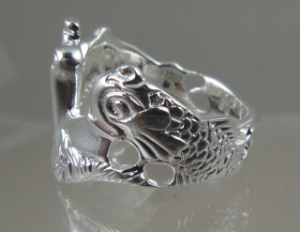 US Navy submarine dolphin ring Submarine Regulation Ring - Sterling ...